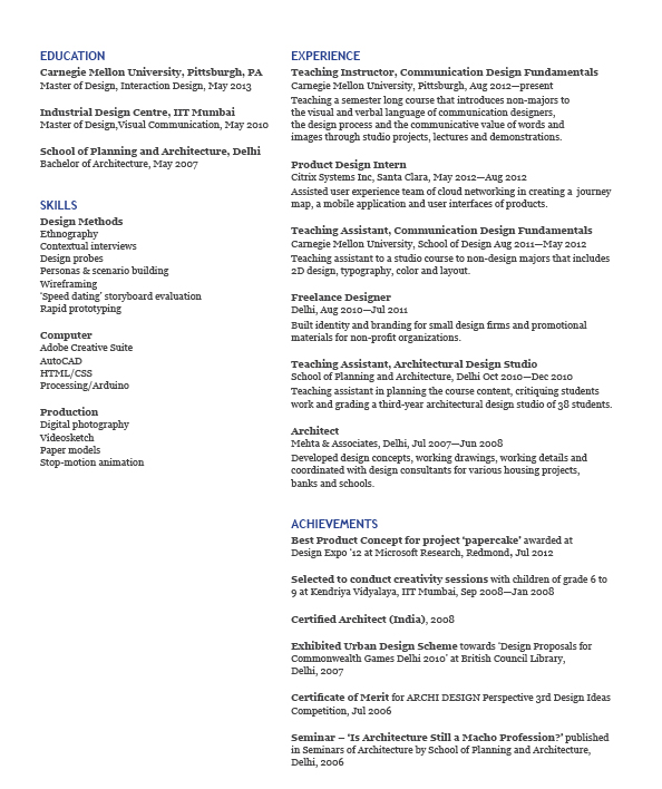 resume